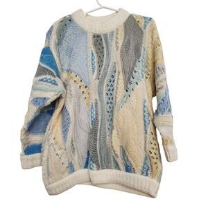 VINTAGE CUGGI KIDS SZ 4-5 80'S 3D TEXTURED KNIT CREW NECK SWEATER